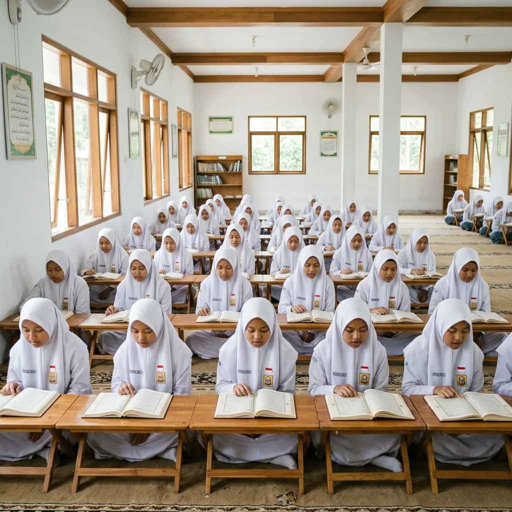 Kerja Bakti (Ro'an) Membersihkan Lingkungan Pesantren